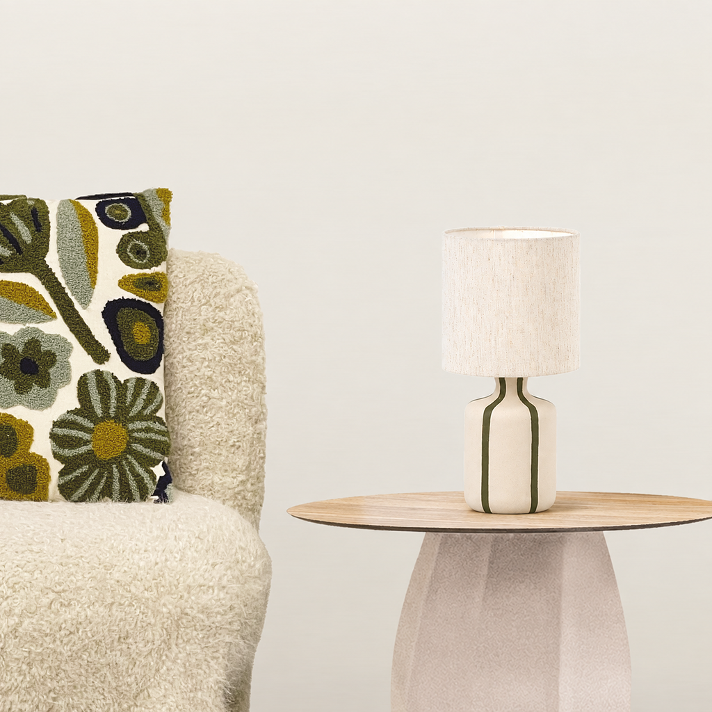 Lampe céramique rayée Camille OPJ