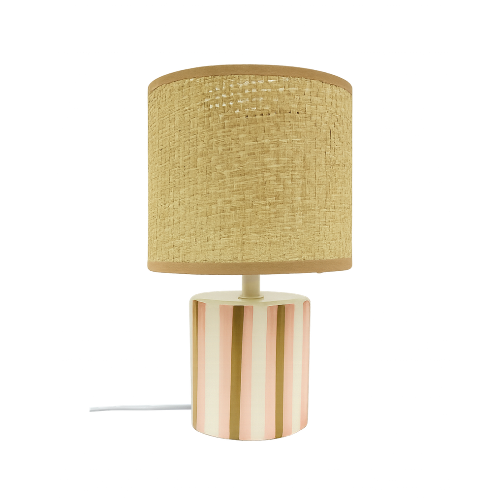 Lampe céramique rayée trattoria OPJ
