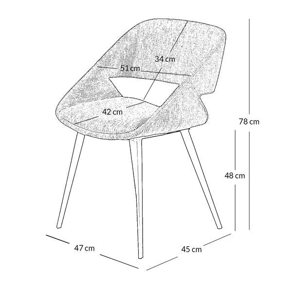 Chaise DAA velours côtelé ZAG