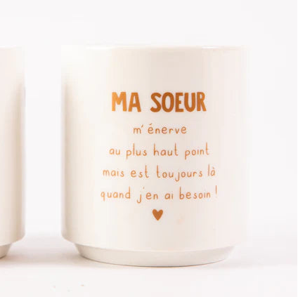 Mug tasse blanc à messages  SOP