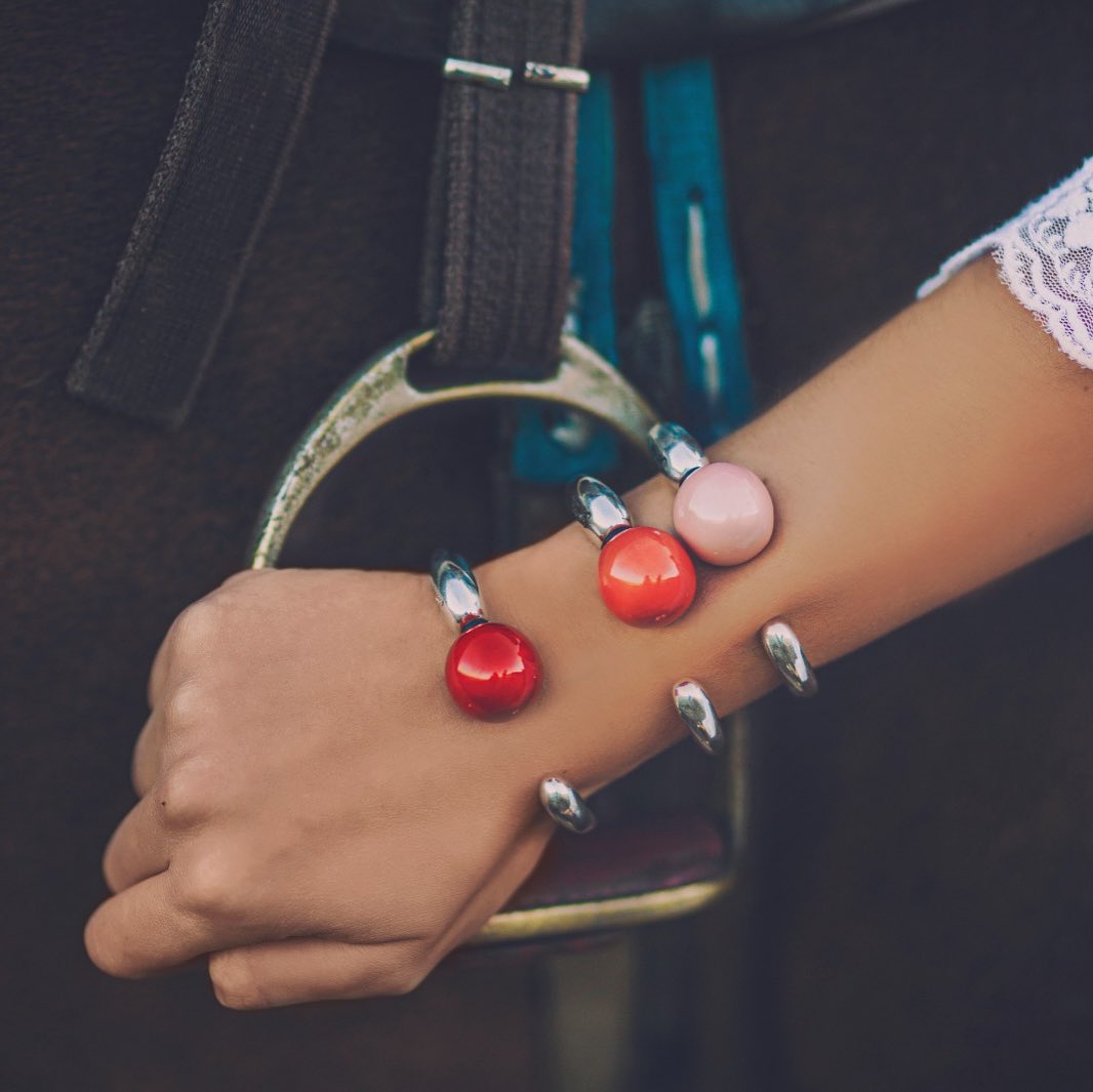 Bracelet Argent Boule Céramique SEN