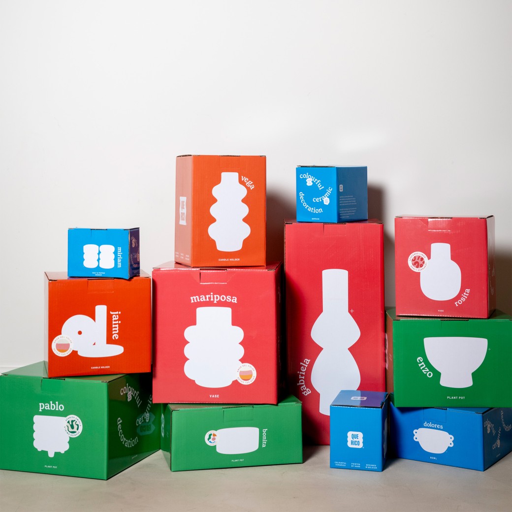 Miroir rectangulaire jaune/bleu QUE