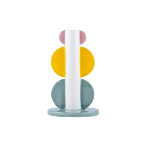 Bougeoir 3 oreilles rose/jaune/vert QUE