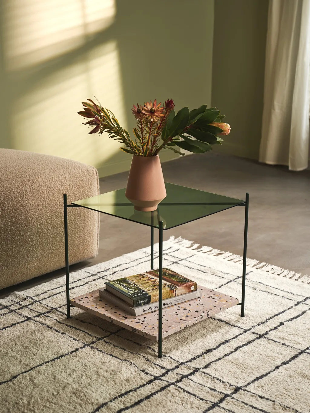 Table terrazzo et verre HUB