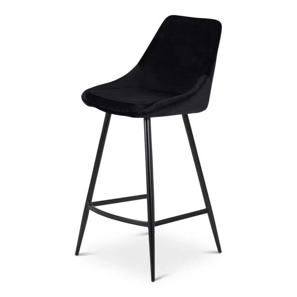 Chaise haute bari velours noir ZAG