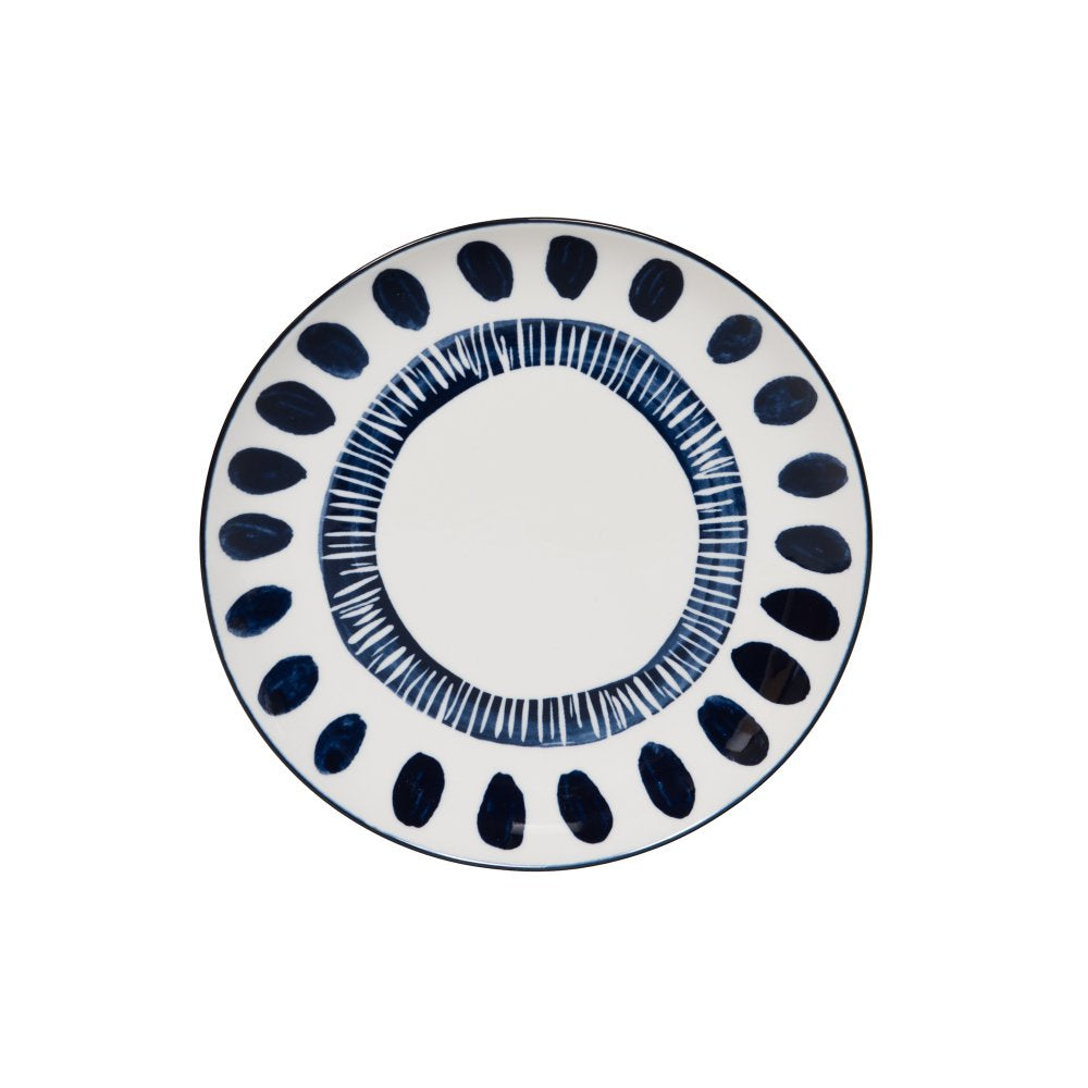Assiettes MYKONOS bleues et blanches BAS