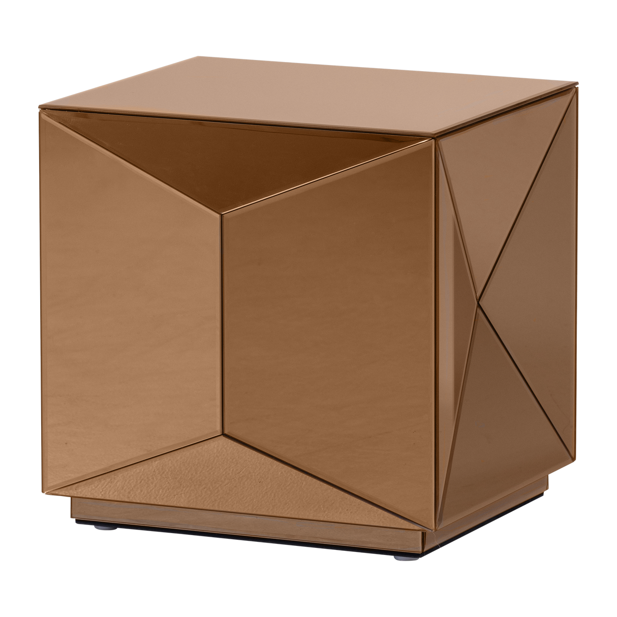 Petite table miroir fumé DEEK