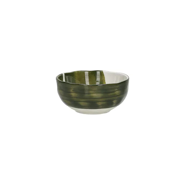 Bol et saladier porcelaine vert Labo POM