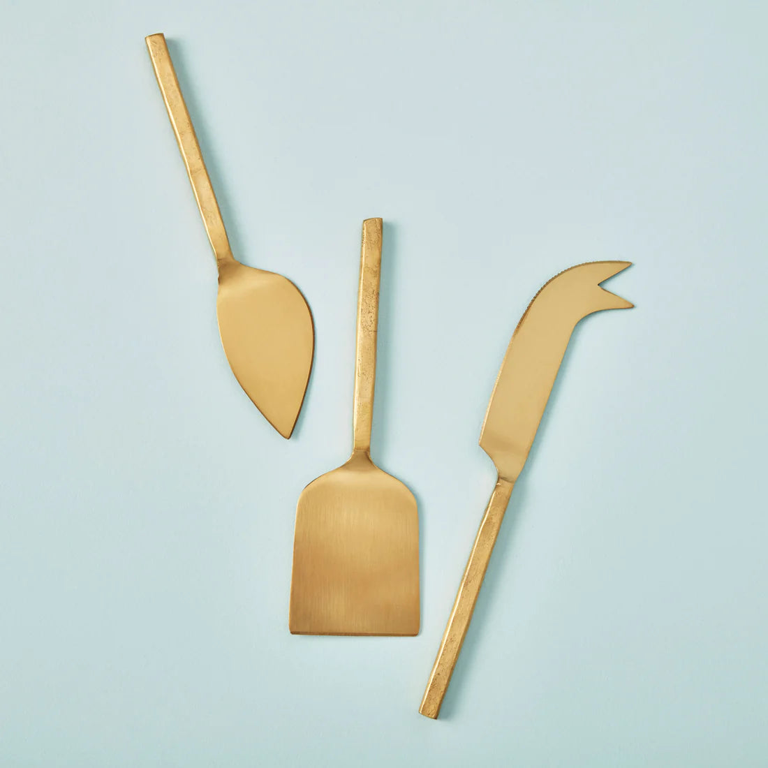Set de 3 couverts à fromage argent/ doré ou tressé ou corne BEH
