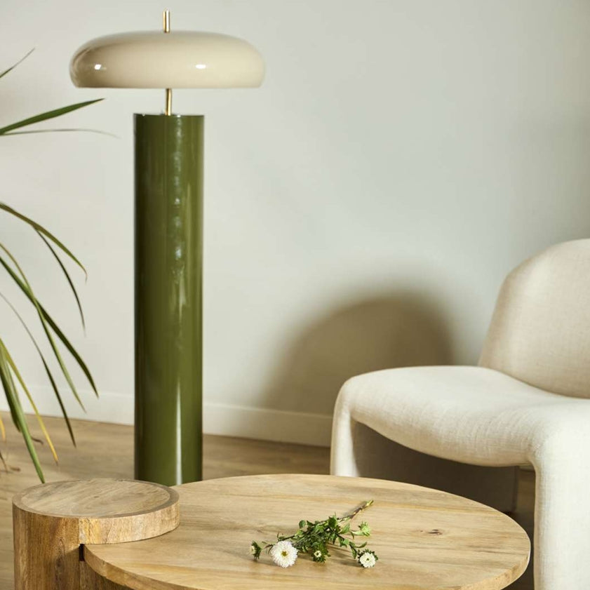 Lampadaire Arty kaki et écru SEM