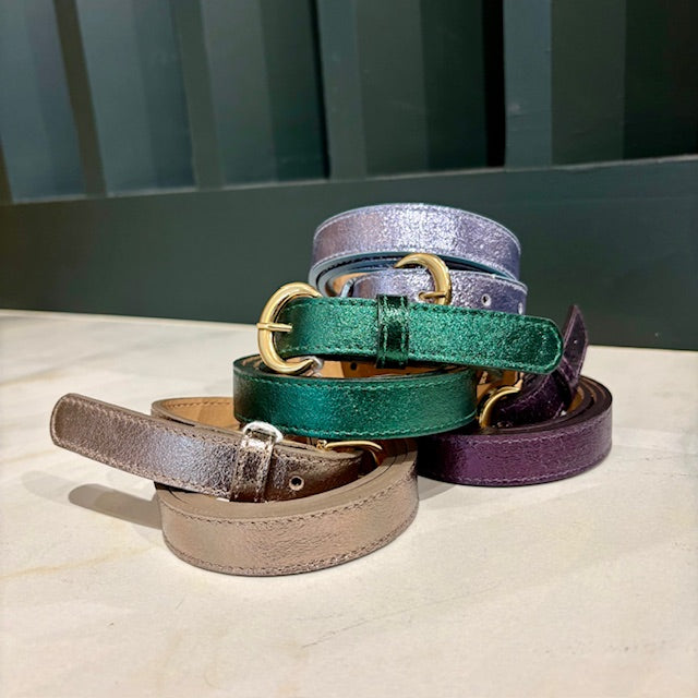 Ceinture cuir paillette MAR