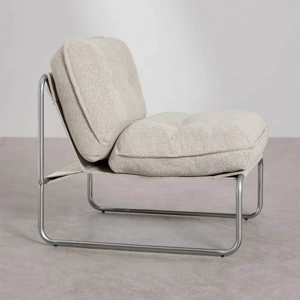 Fauteuil rouge et tube chrome CIRRUS ZAG