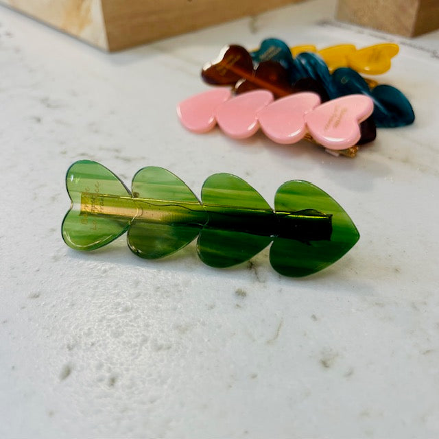 Barrette 4 cœurs NOI