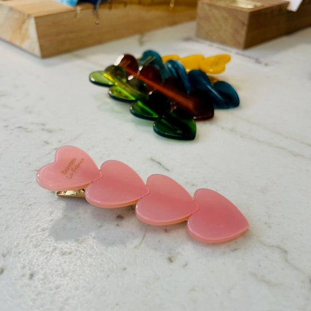 Barrette 4 cœurs NOI