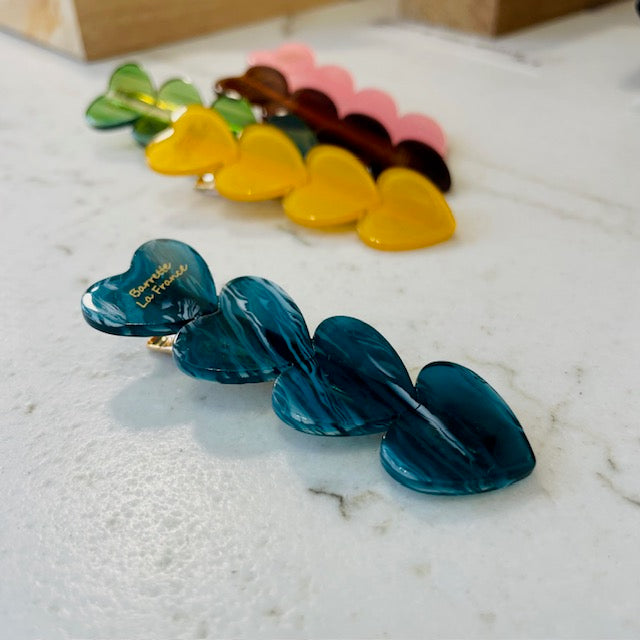 Barrette 4 cœurs NOI