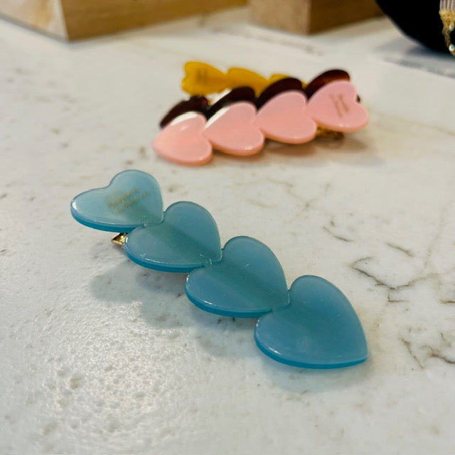 Barrette 4 cœurs NOI