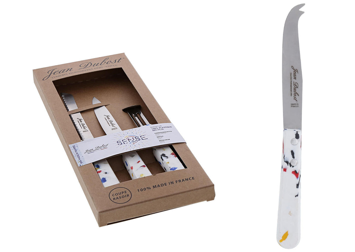 Couteau à fromage / tartineur / légume manche plastique recyclé JEA