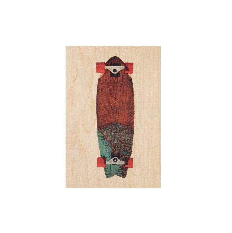 Carte postale en bois WOO