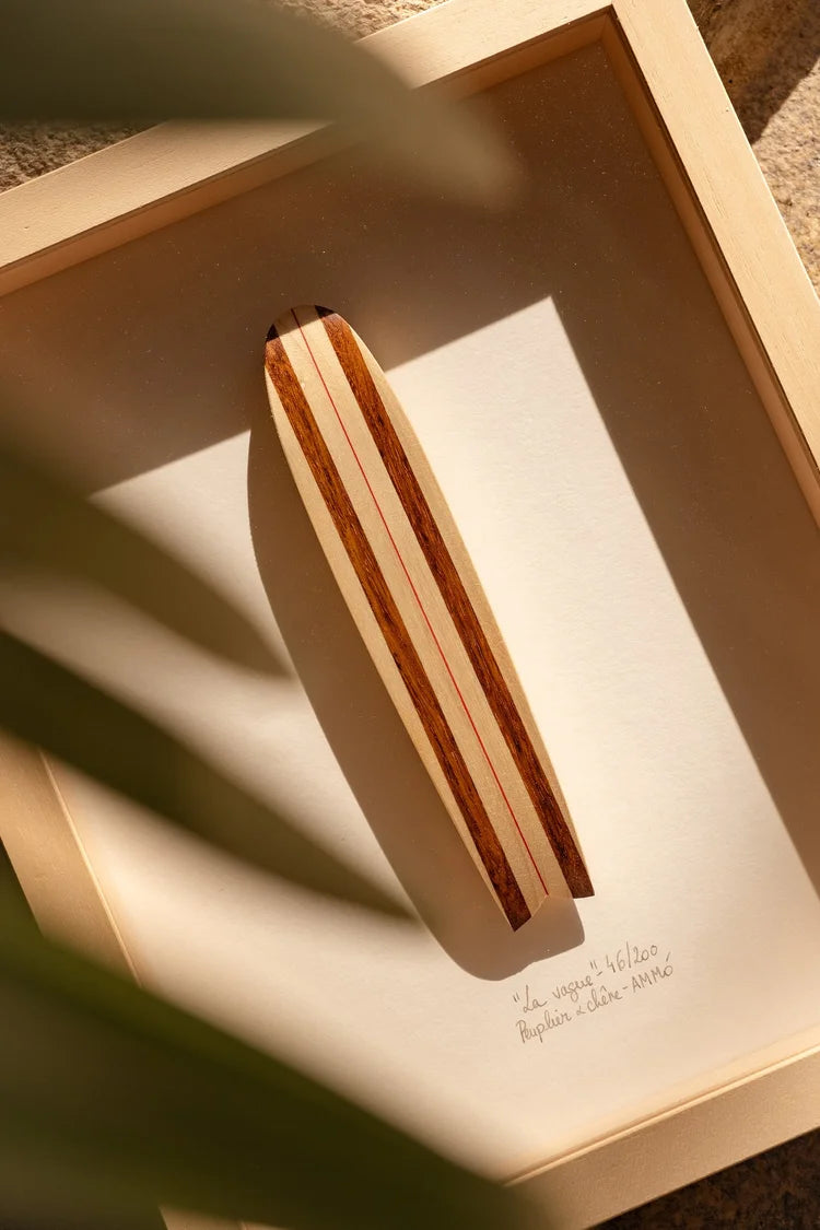 Cadre objet salé cabinet de curiosité en bois artisanal AMM
