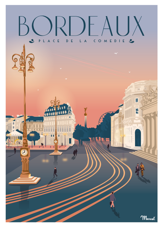 Affiche marcel bordeaux 30/40 MAR