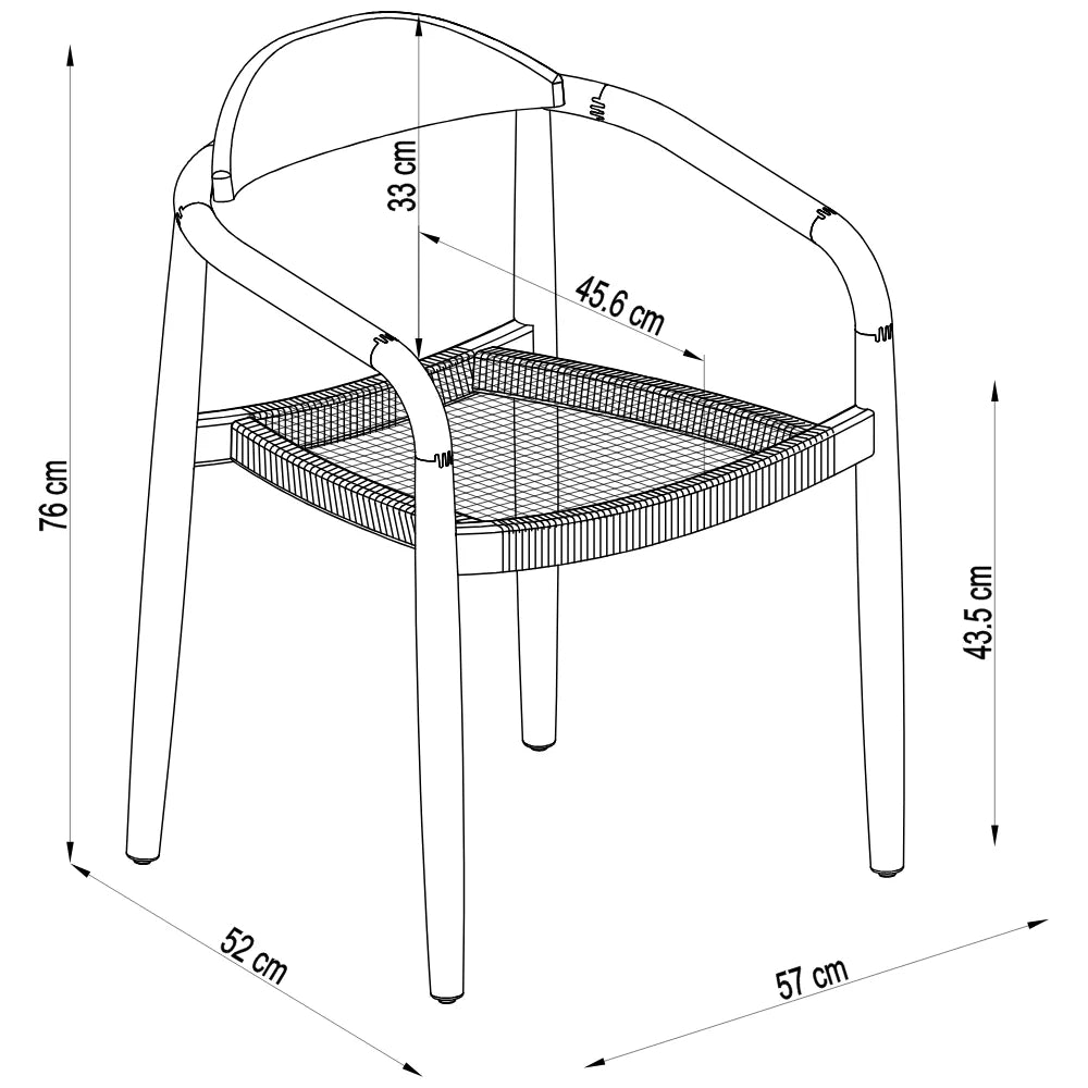 Chaise MANA bois et assise tressée ZAG