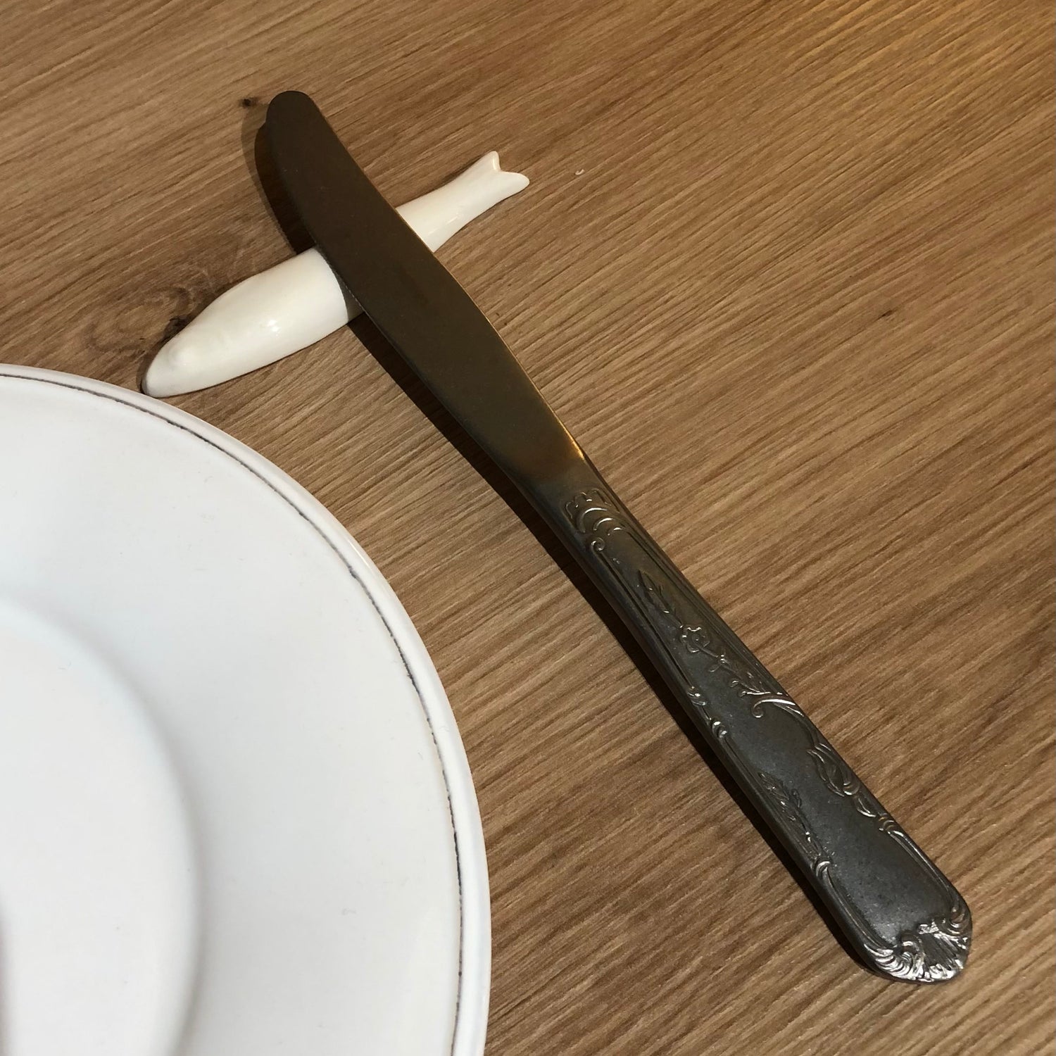 Lot 6 sardines porte-couteaux céramique DUR