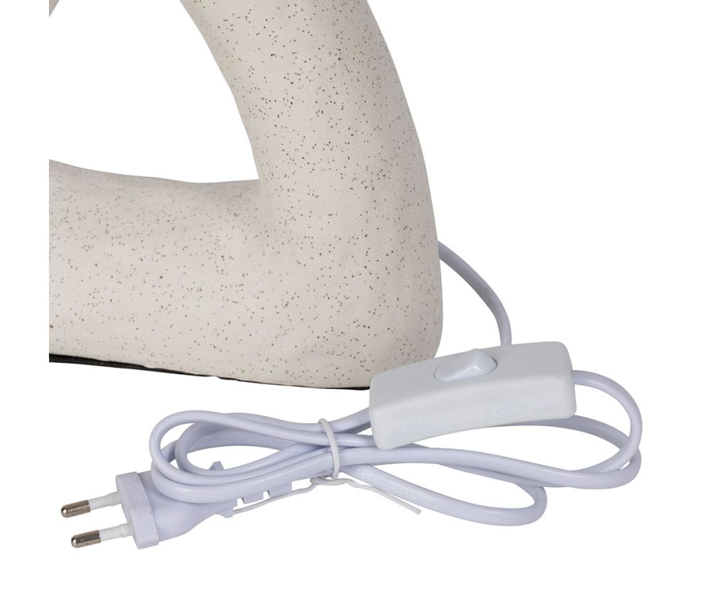 Lampe arty écrue et pied céramique SEM