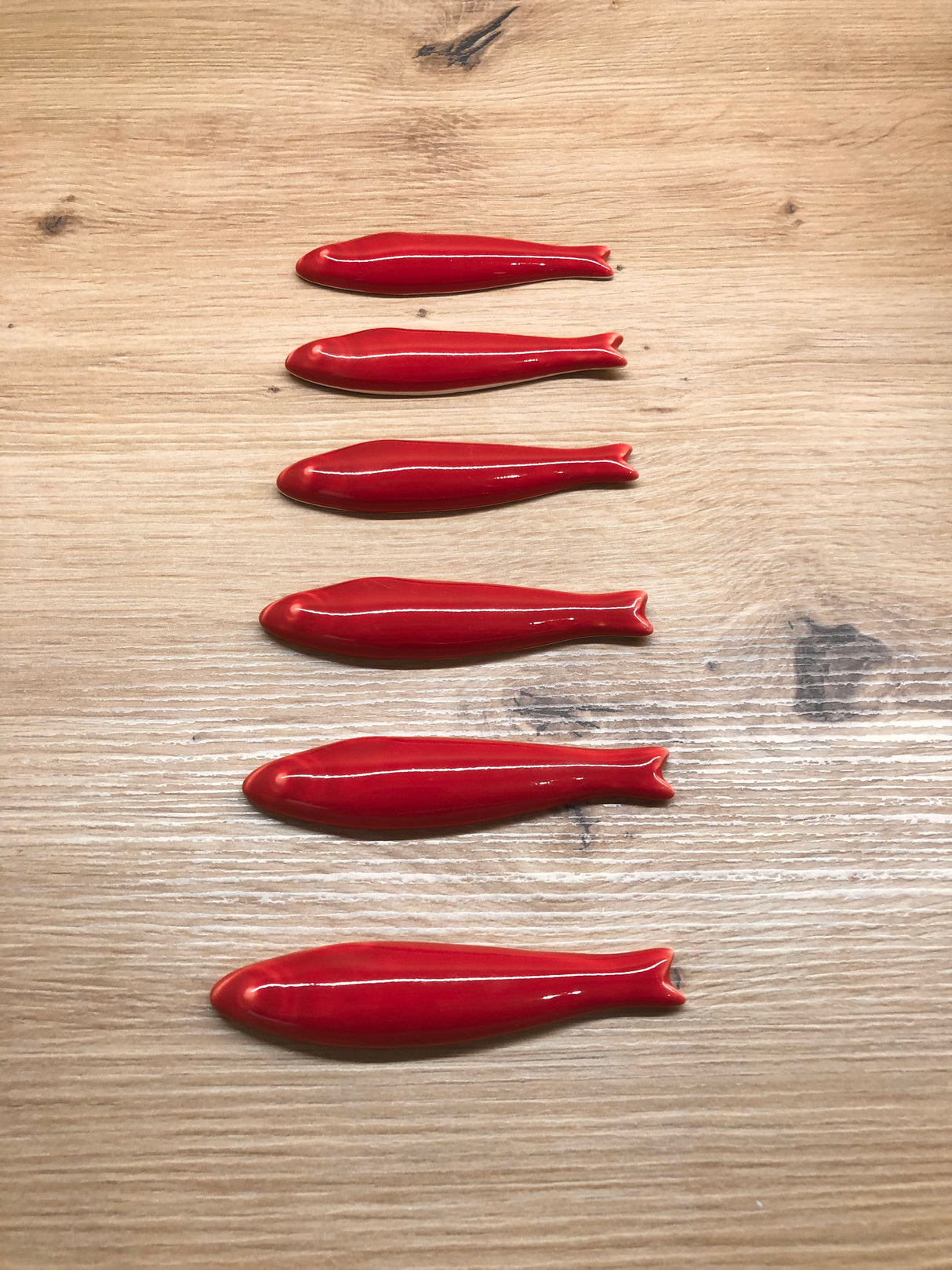 Lot 6 sardines porte-couteaux céramique DUR