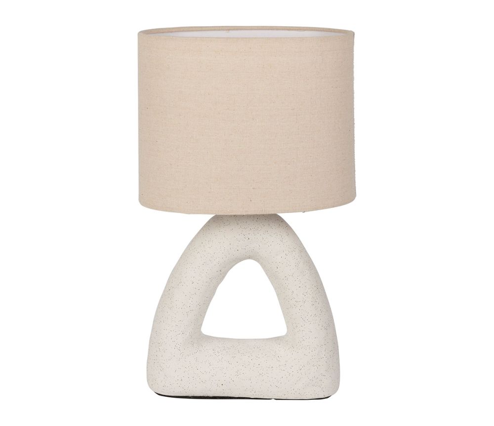 Lampe arty écrue et pied céramique SEM