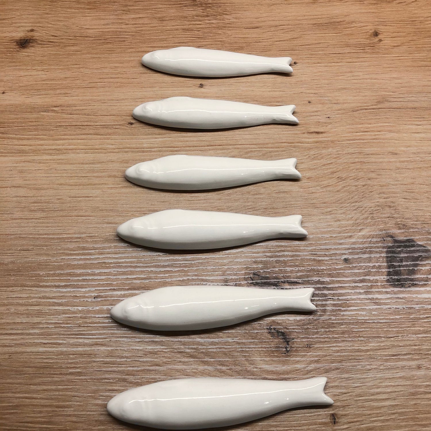 Lot 6 sardines porte-couteaux céramique DUR