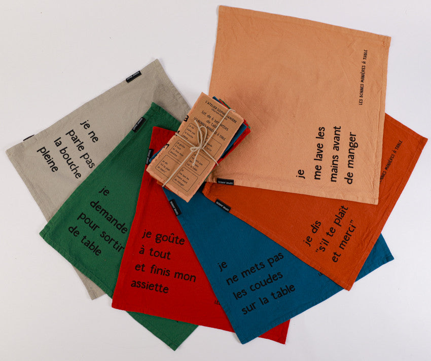 Lot de 6 serviettes coton 40X40 JAN