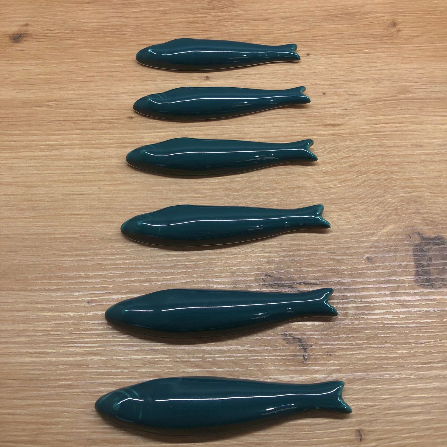 Lot 6 sardines porte-couteaux céramique DUR
