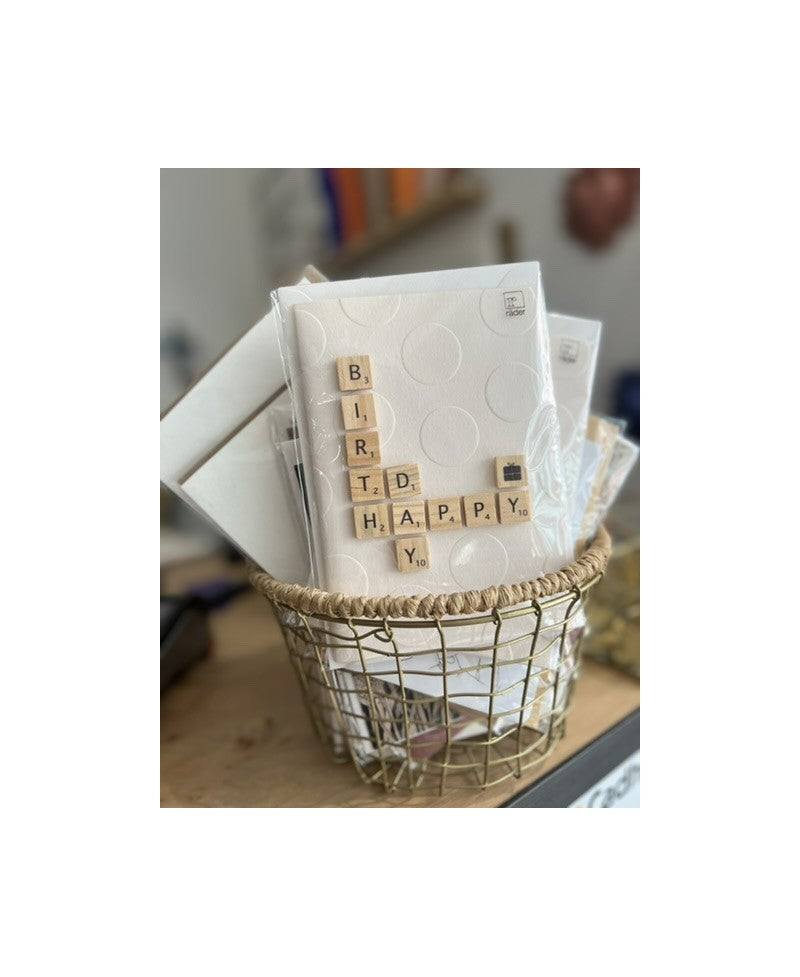 Carte anniversaire scrabble RAD