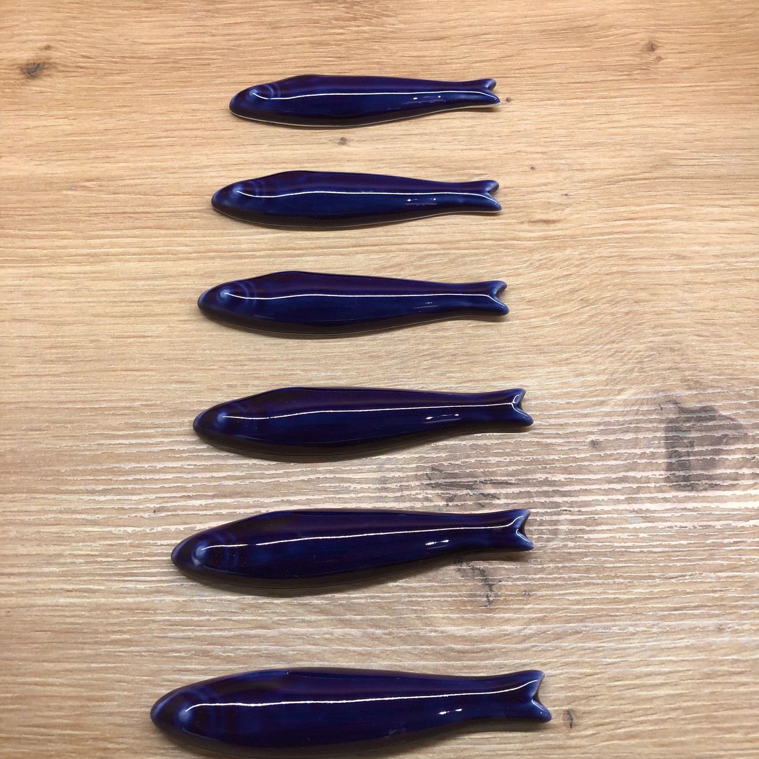 Lot 6 sardines porte-couteaux céramique DUR