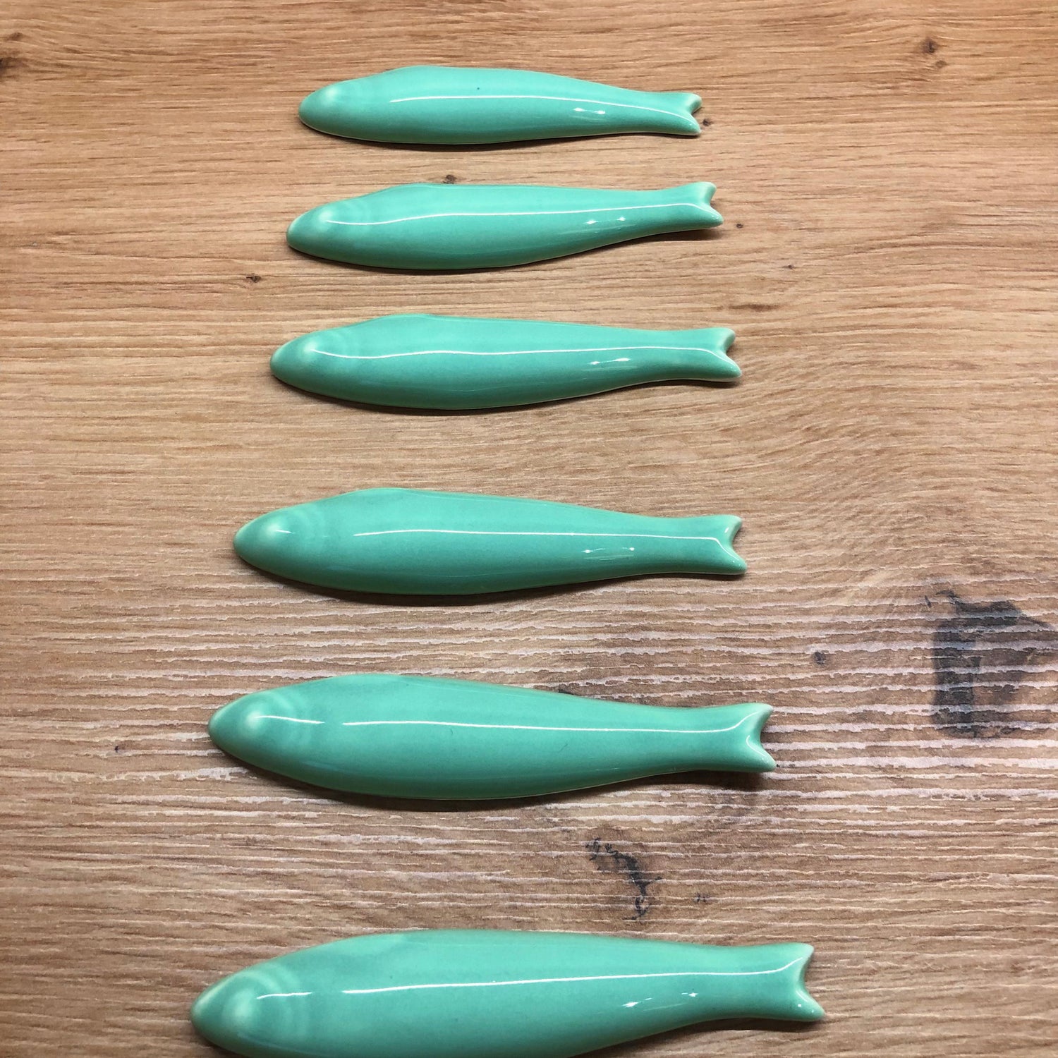 Lot 6 sardines porte-couteaux céramique DUR
