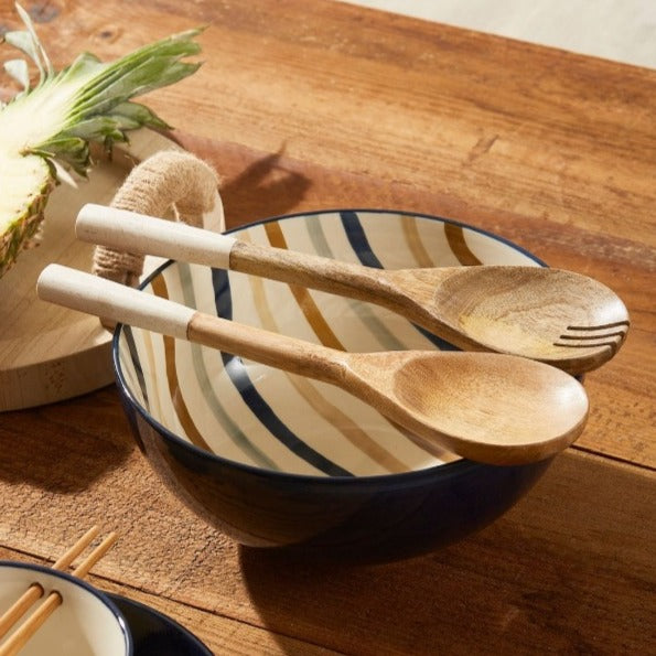 Saladier rayé blue sand SEM