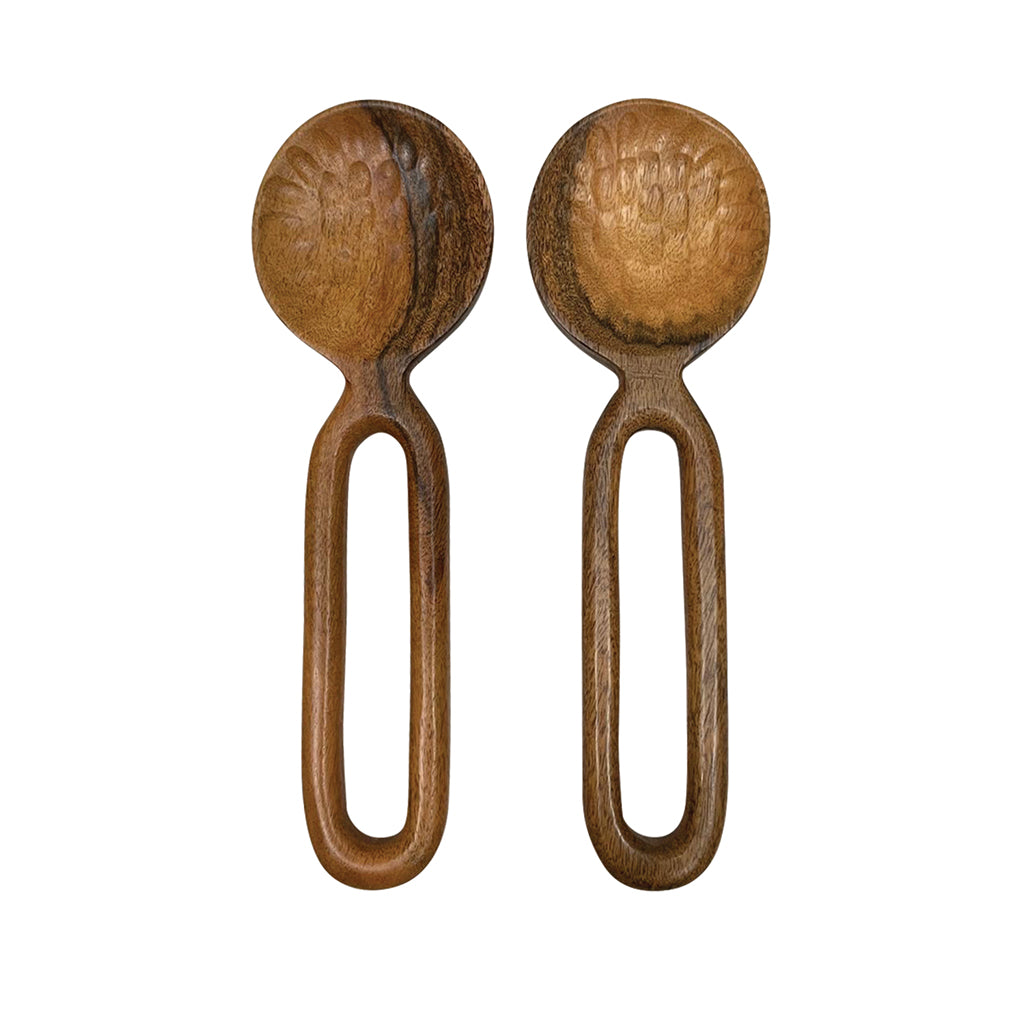 Couverts à salade bois grave OPJ