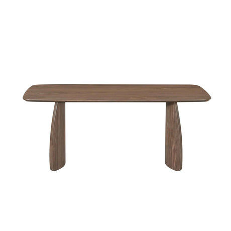 Table de salle à manger plaquage noyer CURV ZAG