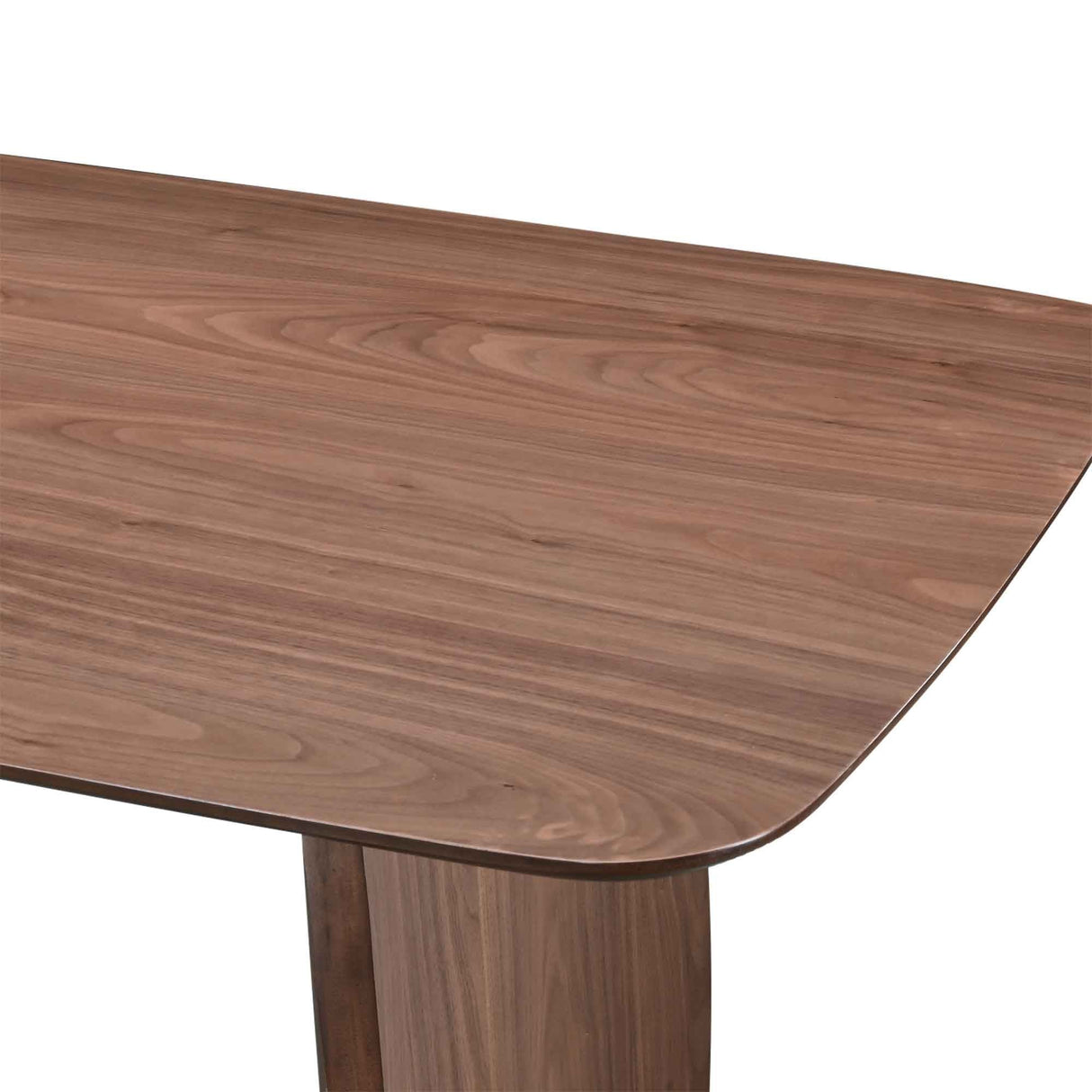 Table de salle à manger plaquage noyer CURV ZAG