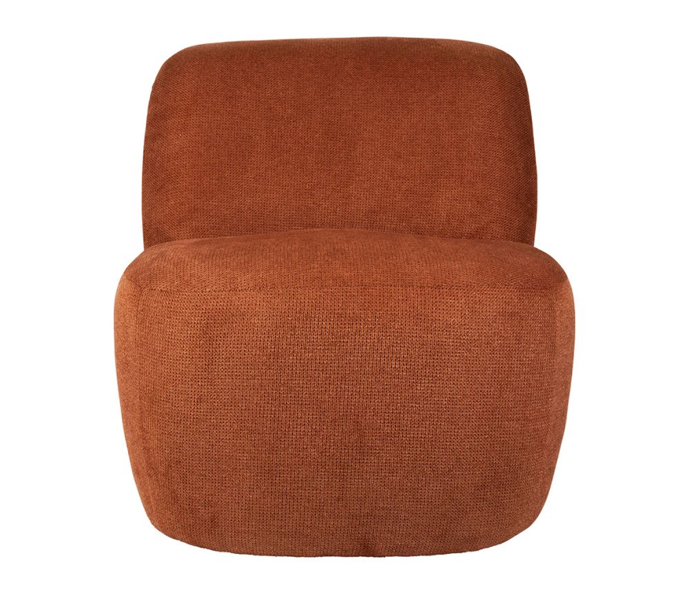 Fauteuil tessia tissu terracotta ou vert SEM
