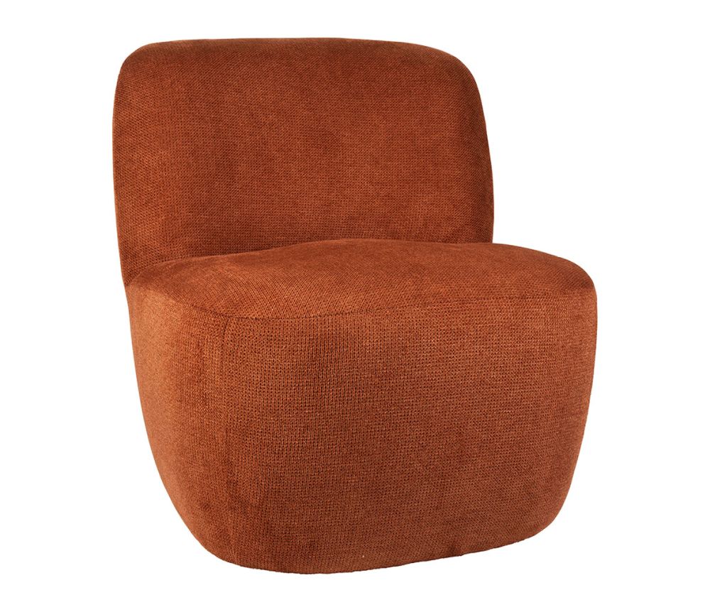 Fauteuil tessia tissu terracotta ou vert SEM