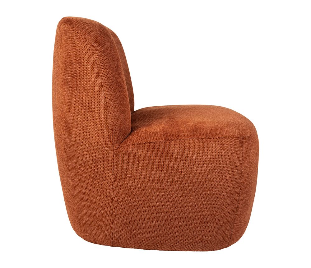 Fauteuil tessia tissu terracotta ou vert SEM