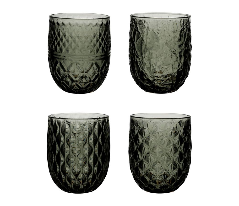 Set de 4 gobelets en verre fumé COT
