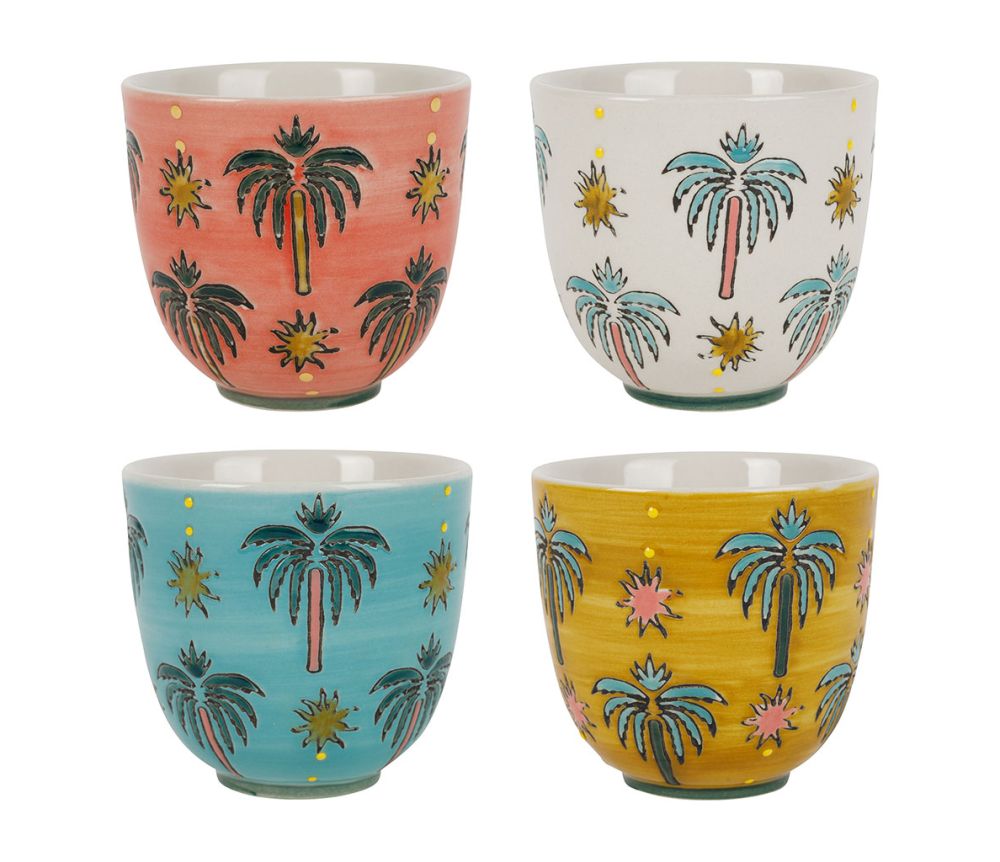 Gobelet palmiers en grès SEM