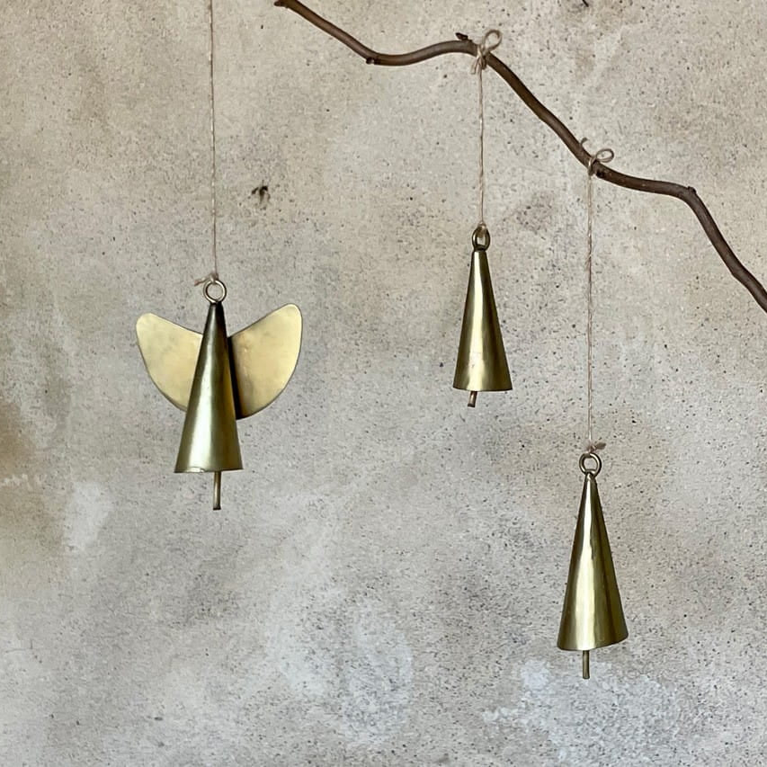 Ange à suspendre en métal doré NAM