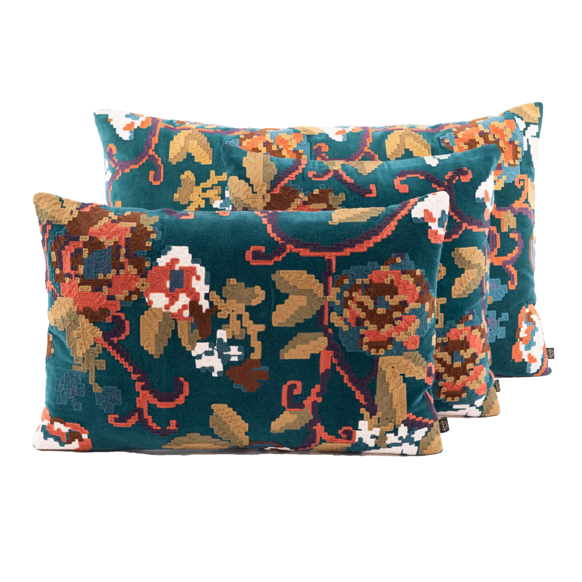 Coussin KENDALL fleurs carré 45x45cm HAO