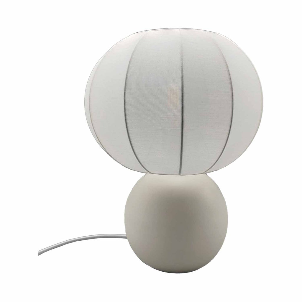 Lampe boule tissu blanc/kaki OPJ