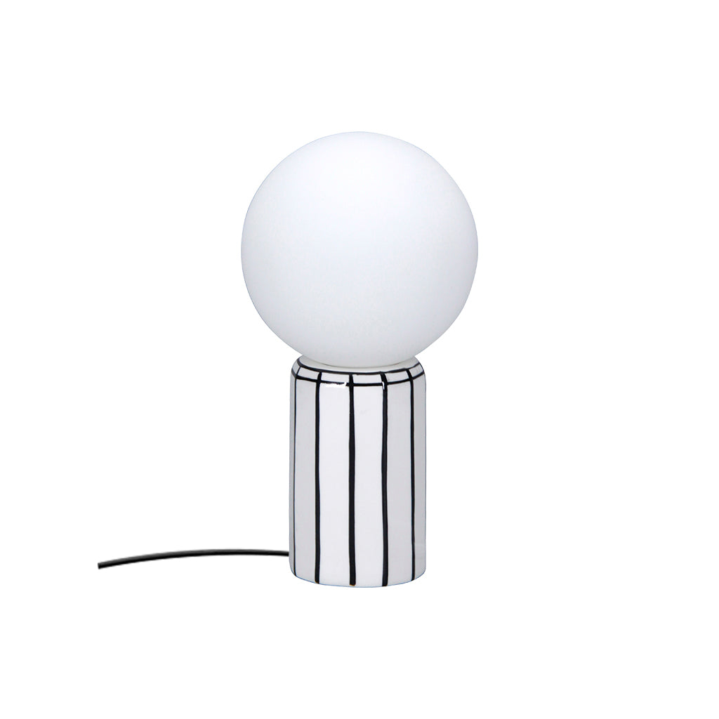 Petite lampe rayée céramique OPJ