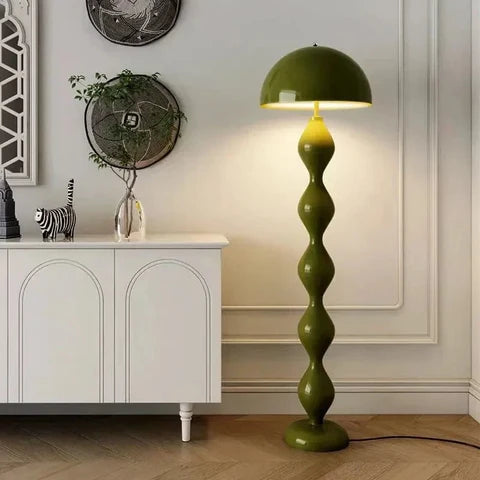 Lampadaire métal kaki ou blanc cassé OPJ