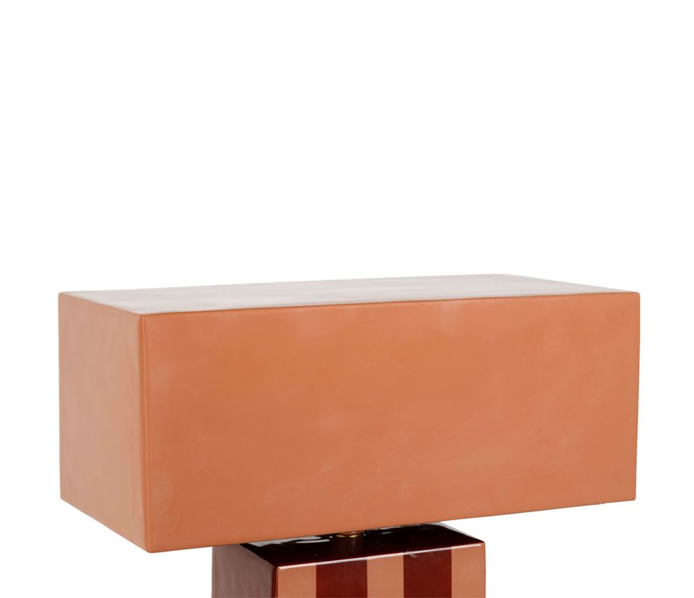 Lampe bordeaux et rose rectangle SEM